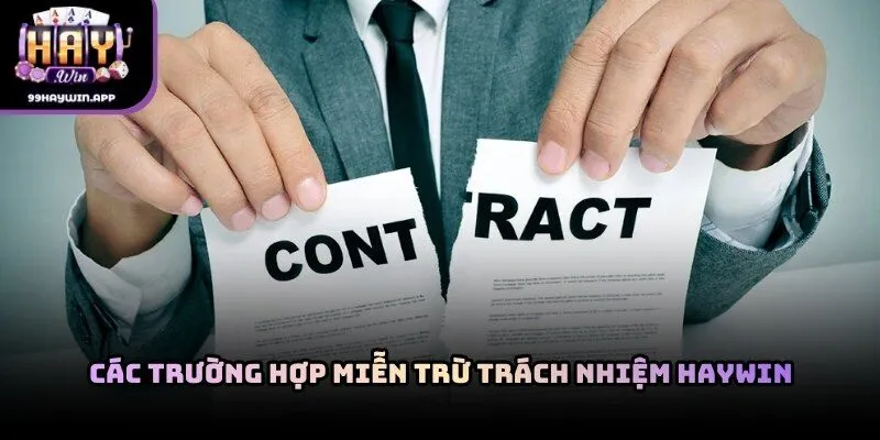 Danh sách các trường hợp miễn trừ trách nhiệm haywin phổ biến