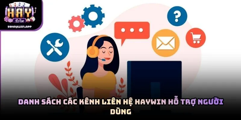 Danh sách các kênh liên hệ haywin hỗ trợ người dùng