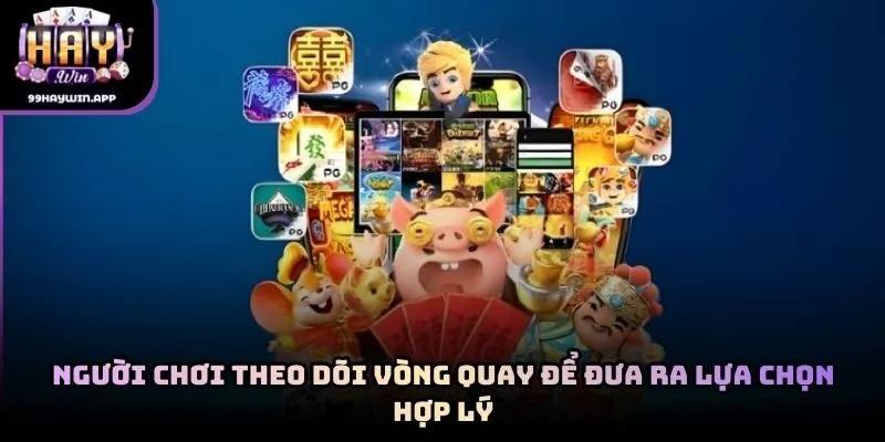Người chơi theo dõi vòng quay để đưa ra lựa chọn hợp lý